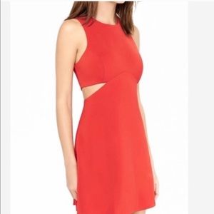 NWT EXPRESS RED CUTOUT DRESS